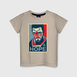 Футболка хлопковая детская Half-Life: Hope, цвет: миндальный