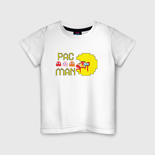 Детская футболка Pac-Man: Breakfast / Белый – фото 1