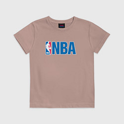 Футболка хлопковая детская NBA, цвет: пыльно-розовый