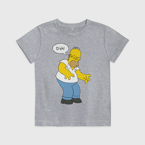 Детская футболка D'oh mood / Меланж – фото 1