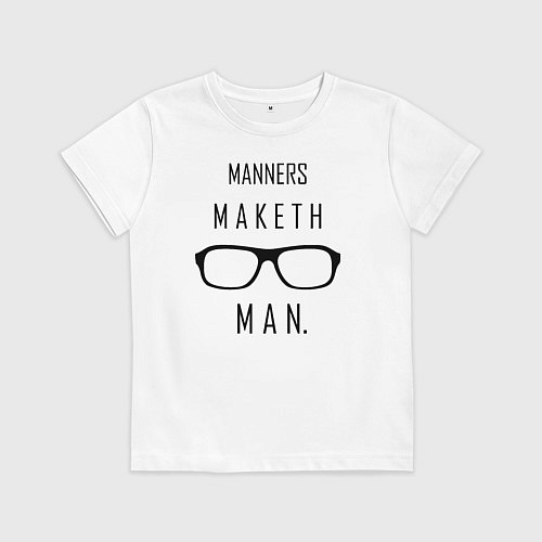 Детская футболка Kingsman: Manners maketh man / Белый – фото 1