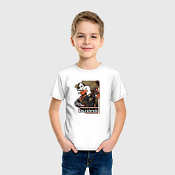 Футболка хлопковая детская Anaheim Ducks, цвет: белый — фото 2