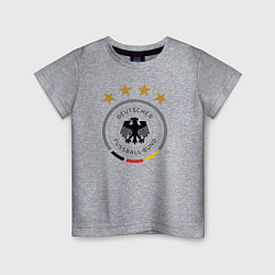 Футболка хлопковая детская Deutscher Fussball-Bund, цвет: меланж