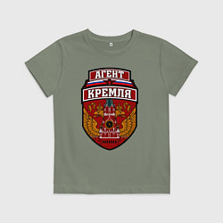 Футболка хлопковая детская Агент Кремля, цвет: авокадо