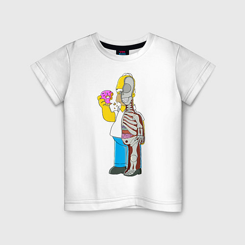 Детская футболка Homer Anatomy / Белый – фото 1