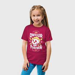 Футболка хлопковая детская Dweller Forever, цвет: маджента — фото 2