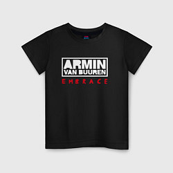 Футболка хлопковая детская Armin van Buuren: Embrace, цвет: черный