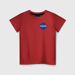 Футболка хлопковая детская NASA, цвет: красный