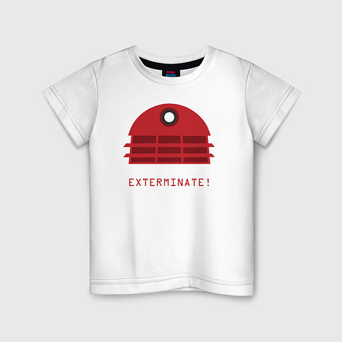 Детская футболка Dalek Jam: Exterminate / Белый – фото 1