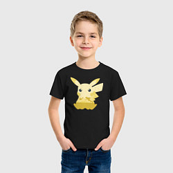 Футболка хлопковая детская Pikachu Shadow, цвет: черный — фото 2