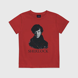 Футболка хлопковая детская Sherlock Art, цвет: красный