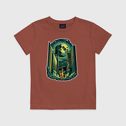 Футболка хлопковая детская КосмоСити, цвет: кирпичный