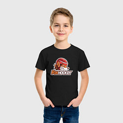 Футболка хлопковая детская Fox Hockey, цвет: черный — фото 2