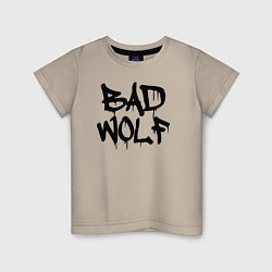 Футболка хлопковая детская Bad Wolf, цвет: миндальный