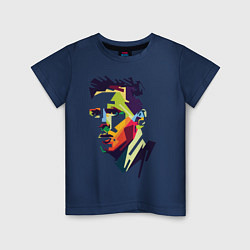 Футболка хлопковая детская Lionel Messi: fun-art, цвет: тёмно-синий