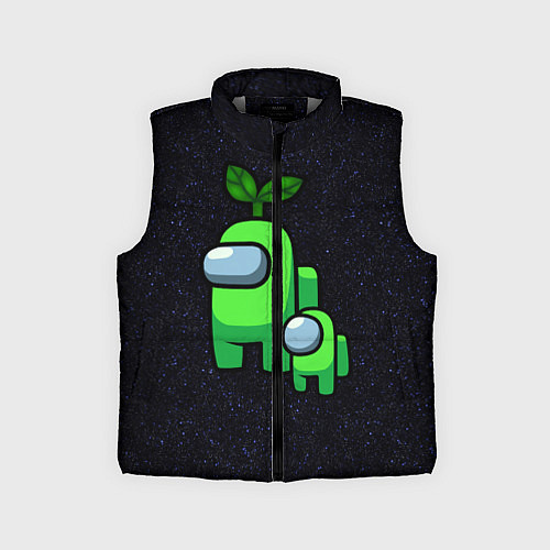 Детский жилет Among us Lime kid lime / 3D-Светло-серый – фото 1