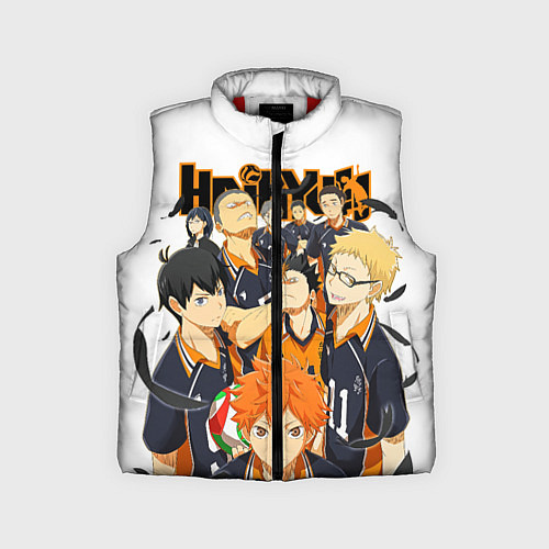 Детский жилет ВОЛЕЙБОЛ!! HAIKYUU!! / 3D-Красный – фото 1