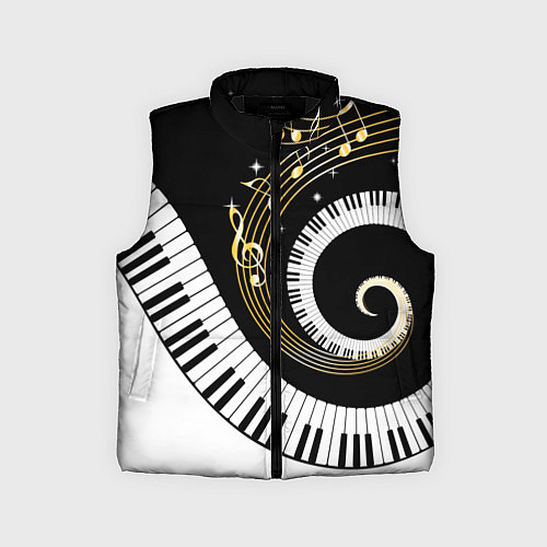 Детский жилет МУЗЫКАЛЬНЫЙ УЗОР / 3D-Черный – фото 1