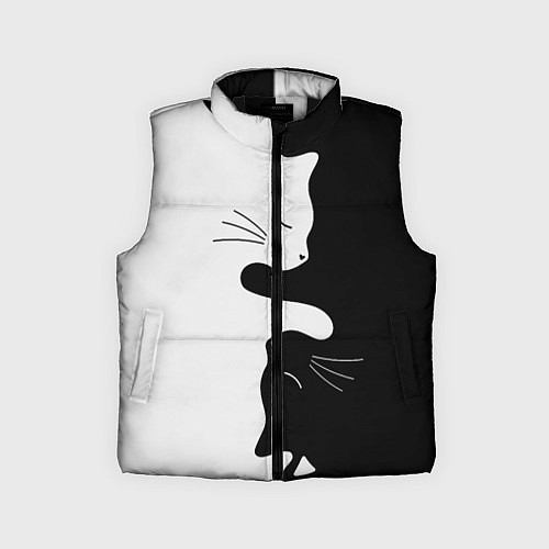 Детский жилет Коты инь янь / 3D-Черный – фото 1