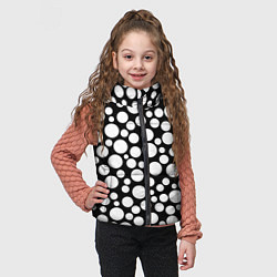 Детский жилет Черно-белый горох, цвет: 3D-светло-серый — фото 2