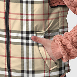 Детский жилет Клетчатый принт в стиле Burberry, цвет: 3D-светло-серый — фото 2