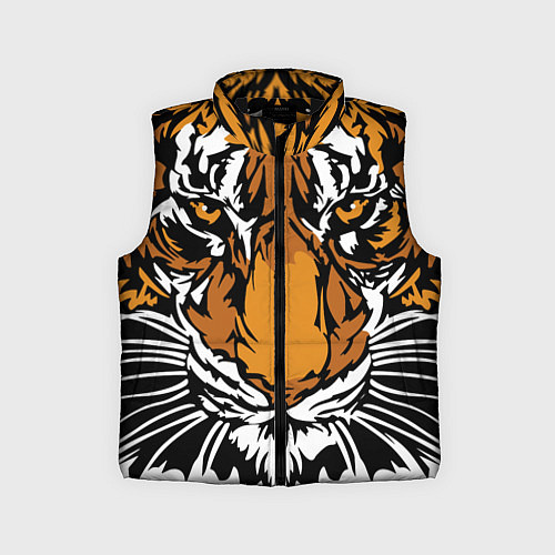 Детский жилет Взгляд хозяина джунглей / 3D-Черный – фото 1