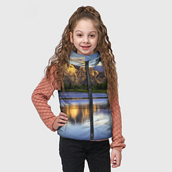 Детский жилет Горы mountains, цвет: 3D-черный — фото 2
