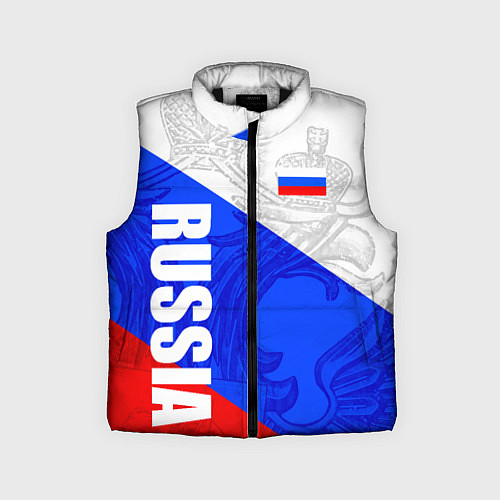 Детский жилет RUSSIA - SPORTWEAR - ТРИКОЛОР / 3D-Черный – фото 1