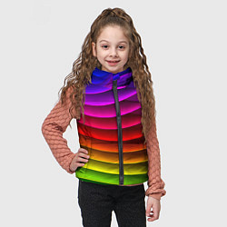 Детский жилет Color line neon pattern Abstraction Summer 2023, цвет: 3D-черный — фото 2