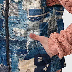 Детский жилет Patchwork Jeans Осень Зима 2023, цвет: 3D-светло-серый — фото 2