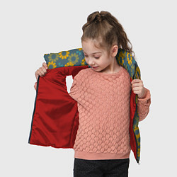 Детский жилет Абстрактные подсолнухи, цвет: 3D-красный — фото 2