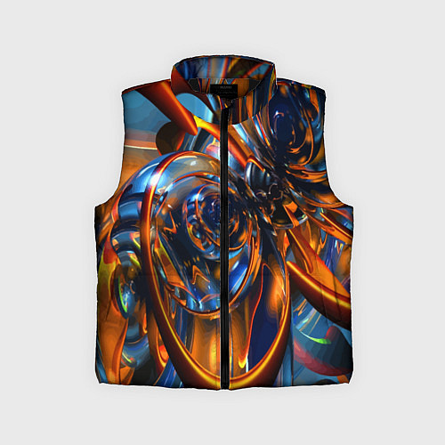 Детский жилет Объёмная футуристическая композиция Абстракция Vol / 3D-Черный – фото 1