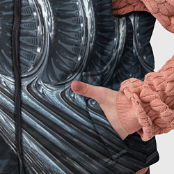 Детский жилет Фрактальный абстрактный паттерн Броня Fractal Abst, цвет: 3D-светло-серый — фото 2