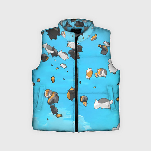 Детский жилет Летающие котики Екаи Тетрадь дружбы Нацумэ / 3D-Светло-серый – фото 1