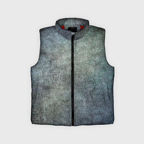 Детский жилет Серая текстура с трещинами / 3D-Красный – фото 1