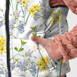 Детский жилет Цветы Барвинок и Рудбекия, цвет: 3D-красный — фото 2