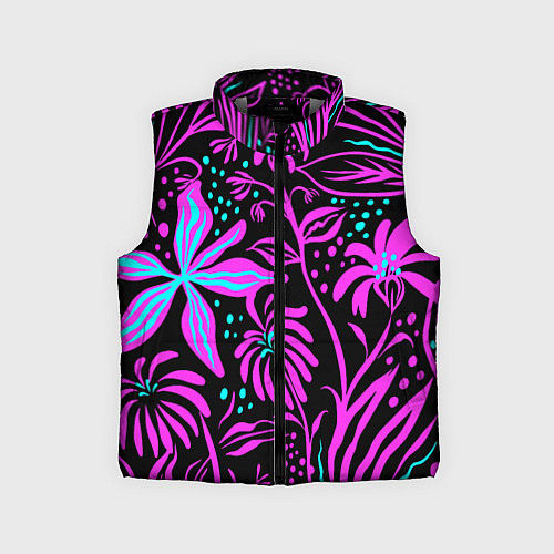 Детский жилет Цветочная композиция Fashion trend / 3D-Светло-серый – фото 1