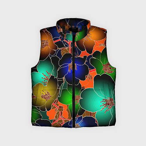 Детский жилет Vanguard floral pattern Summer night Fashion trend / 3D-Черный – фото 1