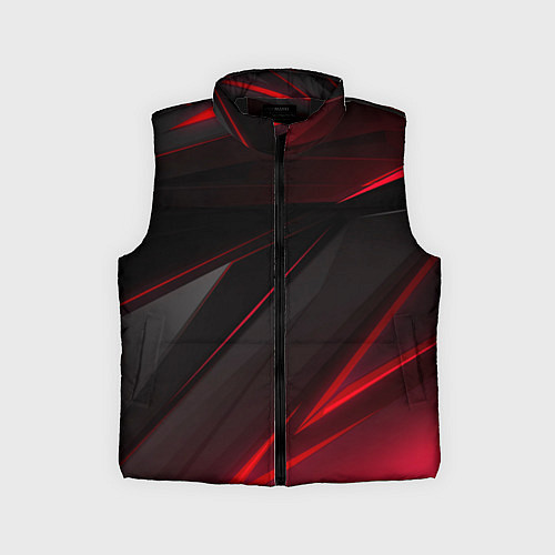 Детский жилет Красно-черный фон / 3D-Черный – фото 1