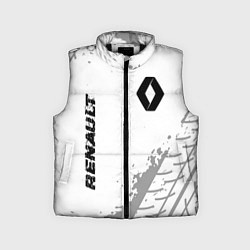 Детский жилет Renault Speed на светлом фоне со следами шин, цвет: 3D-черный