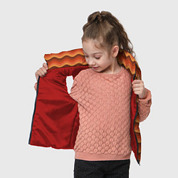 Детский жилет Ретро Волна, цвет: 3D-красный — фото 2