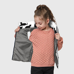 Детский жилет Черные кошечки, цвет: 3D-светло-серый — фото 2