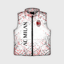 Детский жилет Ac milan logo, цвет: 3D-светло-серый