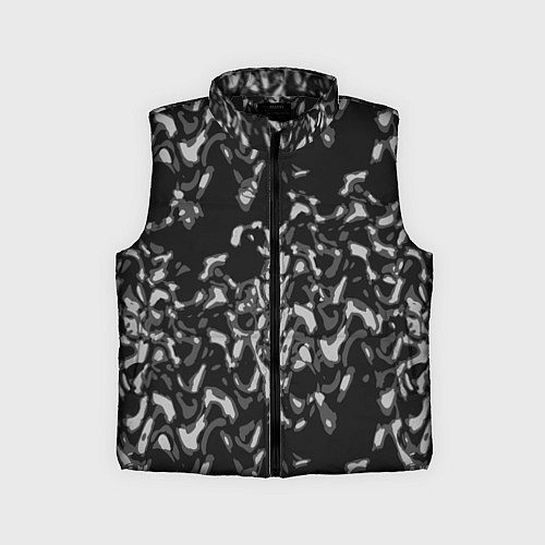 Детский жилет Абстрактный узор в темных серых тонах / 3D-Черный – фото 1