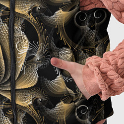 Детский жилет Золотистые абстрактные узоры, цвет: 3D-черный — фото 2