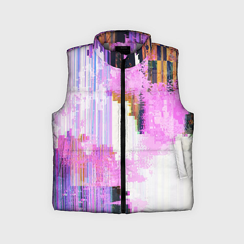 Детский жилет Glitch art Fashion trend / 3D-Светло-серый – фото 1