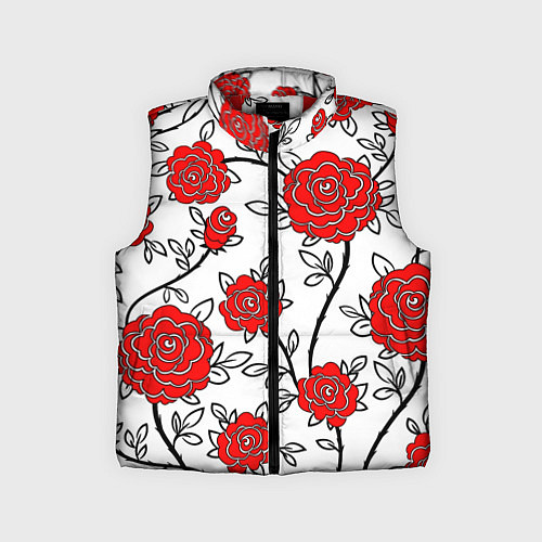 Детский жилет BEAUTIFUL RED ROSES / 3D-Красный – фото 1