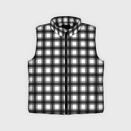 Детский жилет Black and white trendy checkered pattern / 3D-Черный – фото 1