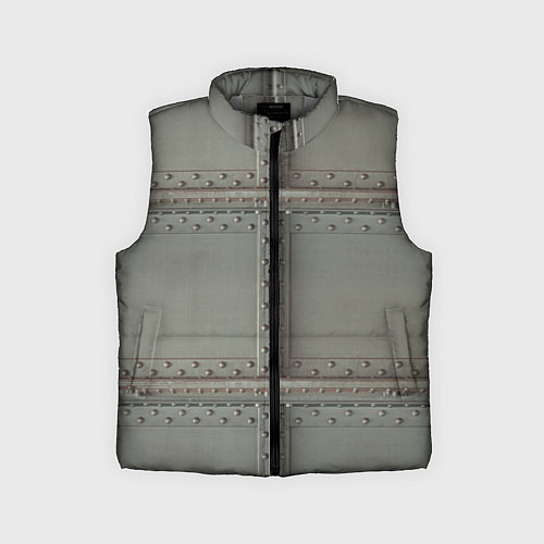 Детский жилет Стальные плиты с заклёпками / 3D-Светло-серый – фото 1