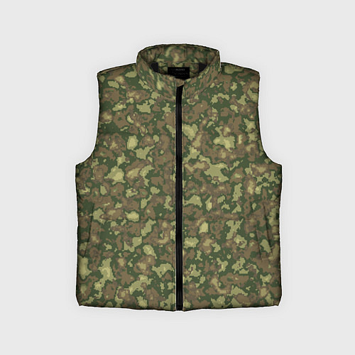 Детский жилет Камуфляж цифровой Флора-1 пиксель / 3D-Черный – фото 1
